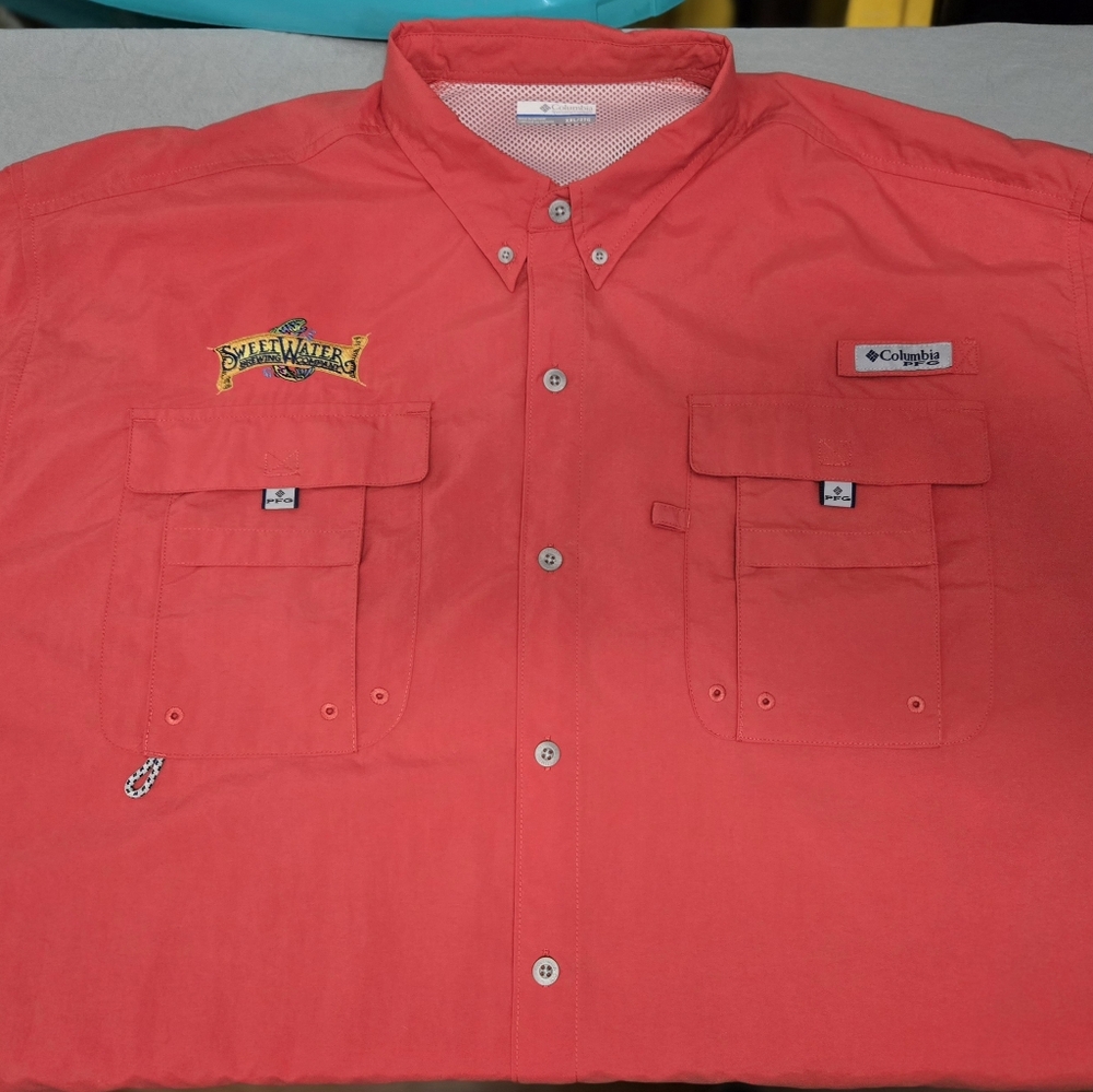 Mens Columbia Sweetwater Brewing Company Fishing Outdoor Xxl Shirt